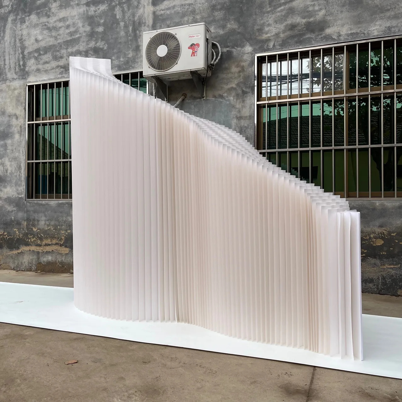 Y024Paper Screen Partition Living Room Entryway Staircase Cover Triangular False Wall Sliding Dividerfoldable Movable Background