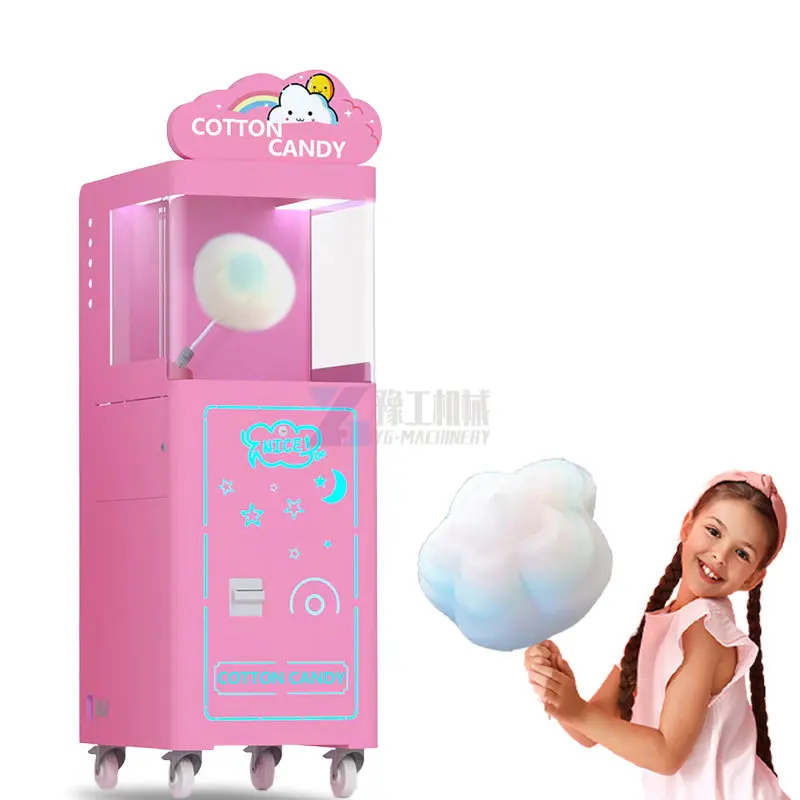 YG YG Mini Commercial Electric Cotton Candy Making Flower Type Kids Like Cotton Candy Machine Hot Sale Market Vending Equipment