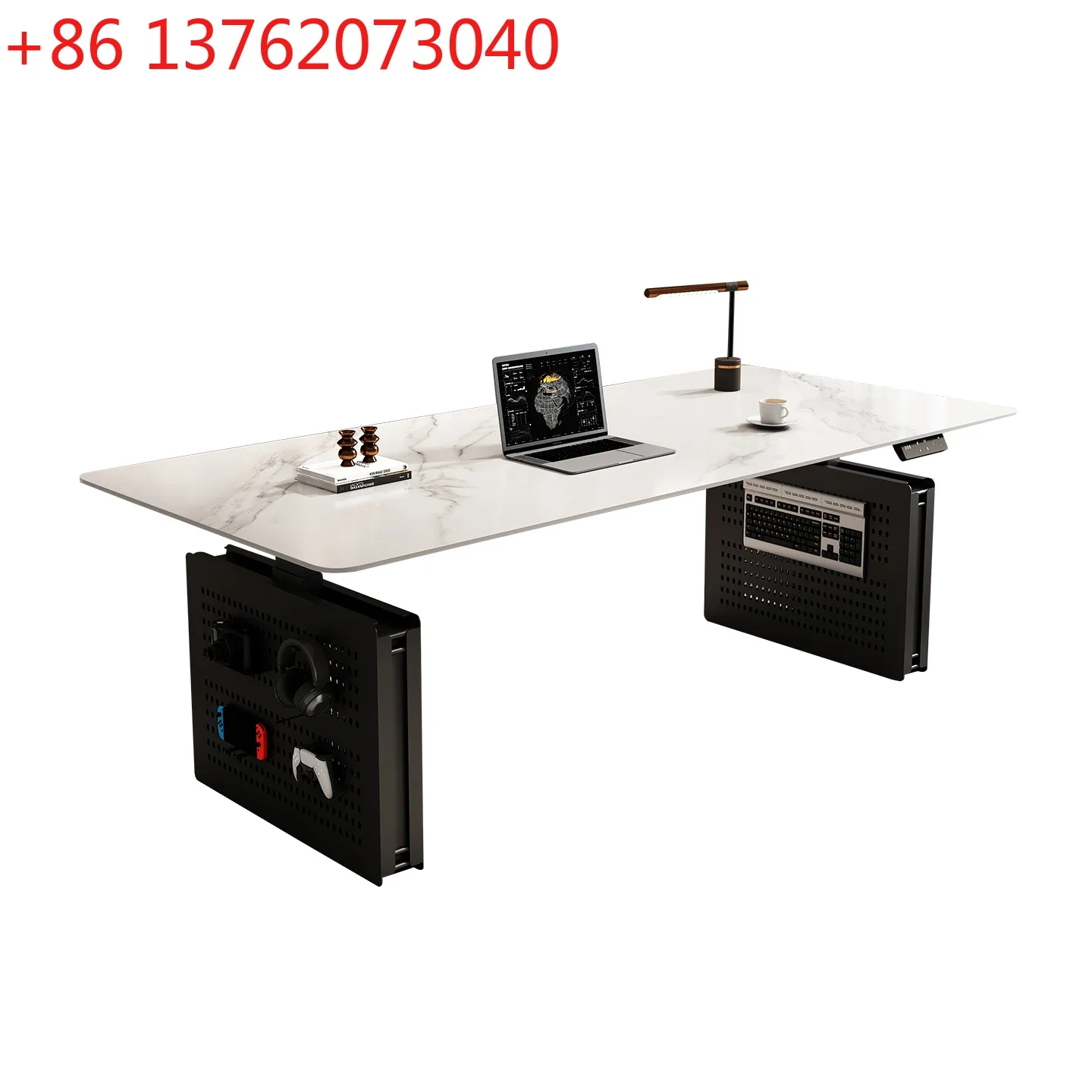 

Light Luxury Electric Lifting Table Desk Modern Simple Slate Table