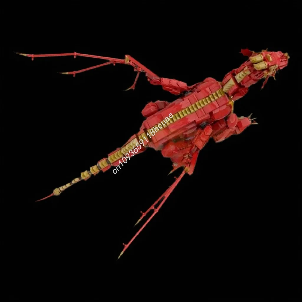 ตัวต่อ MOC ปราสาทมังกรแดง 1733 ชิ้น ของเล่น STEM สำหรับเด็ก วัยรุ่น ของขวัญคริสต์มาส ของเล่นประกอบ