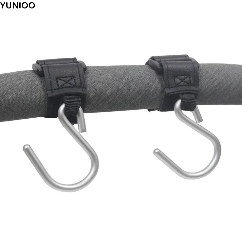 

S Shape Baby Stroller Hooks Solid Color PU Hanging Hook Cart Organizer Stroller Accessories Stroller Accessories Cartoon