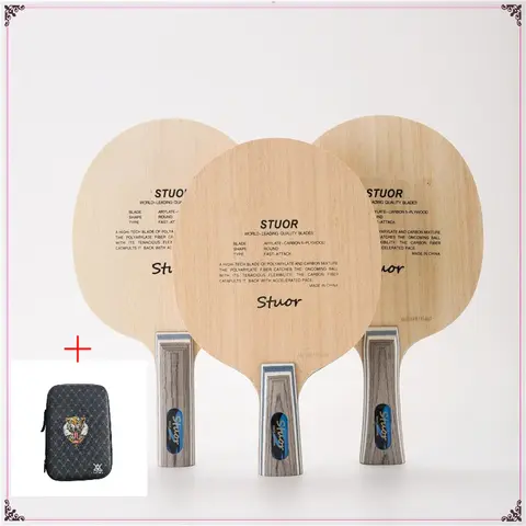 Stuor 7-Ply Blue ALC Table Tennis Blade - 5 Wood + 2 Arylate Carbon, Professional Offensive