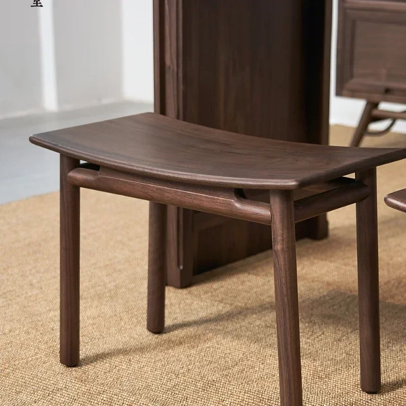 

Прямоугольный низкий табурет из массива черного ореха в стиле дзен для отдыха