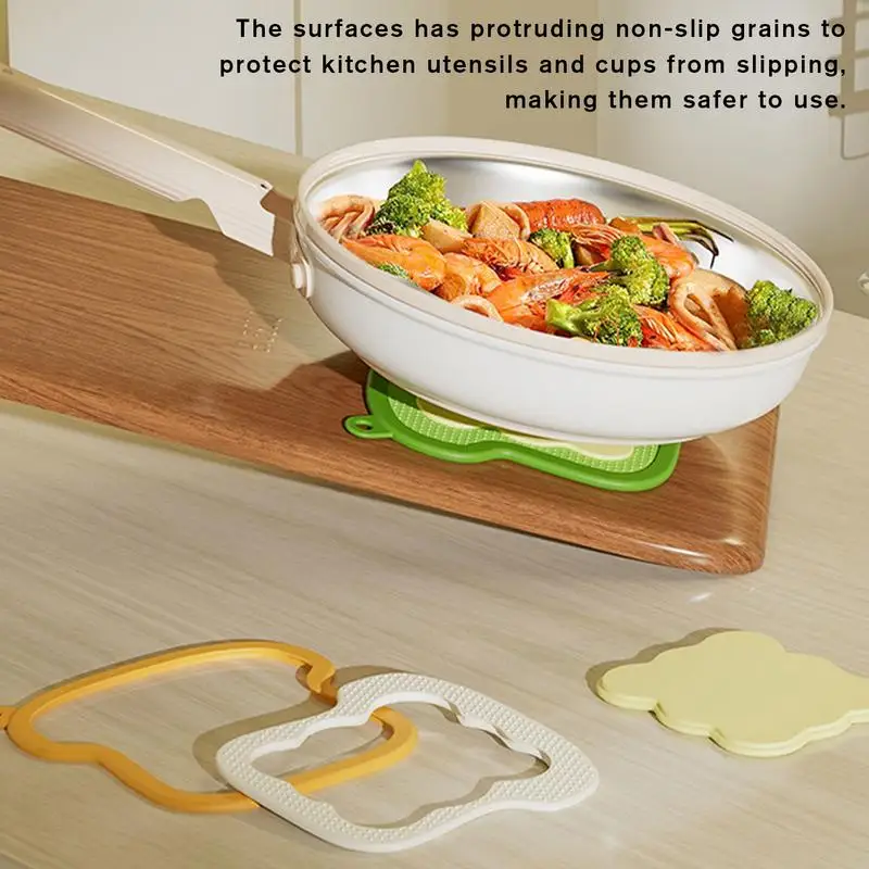 detachable Heat insulating Placemat multifunction Silicone placemat for Hot Pots Pans Drink Coasters for household Restaurant