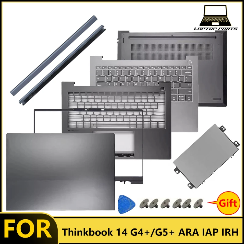 ‌ Para Thinkbook 14 G4 + 14 G5 + ARA IAP IRH carcasa inferior para portátil reposamanos bisagra de bisel cubierta trasera LCD bisel frontal teclado estadounidense