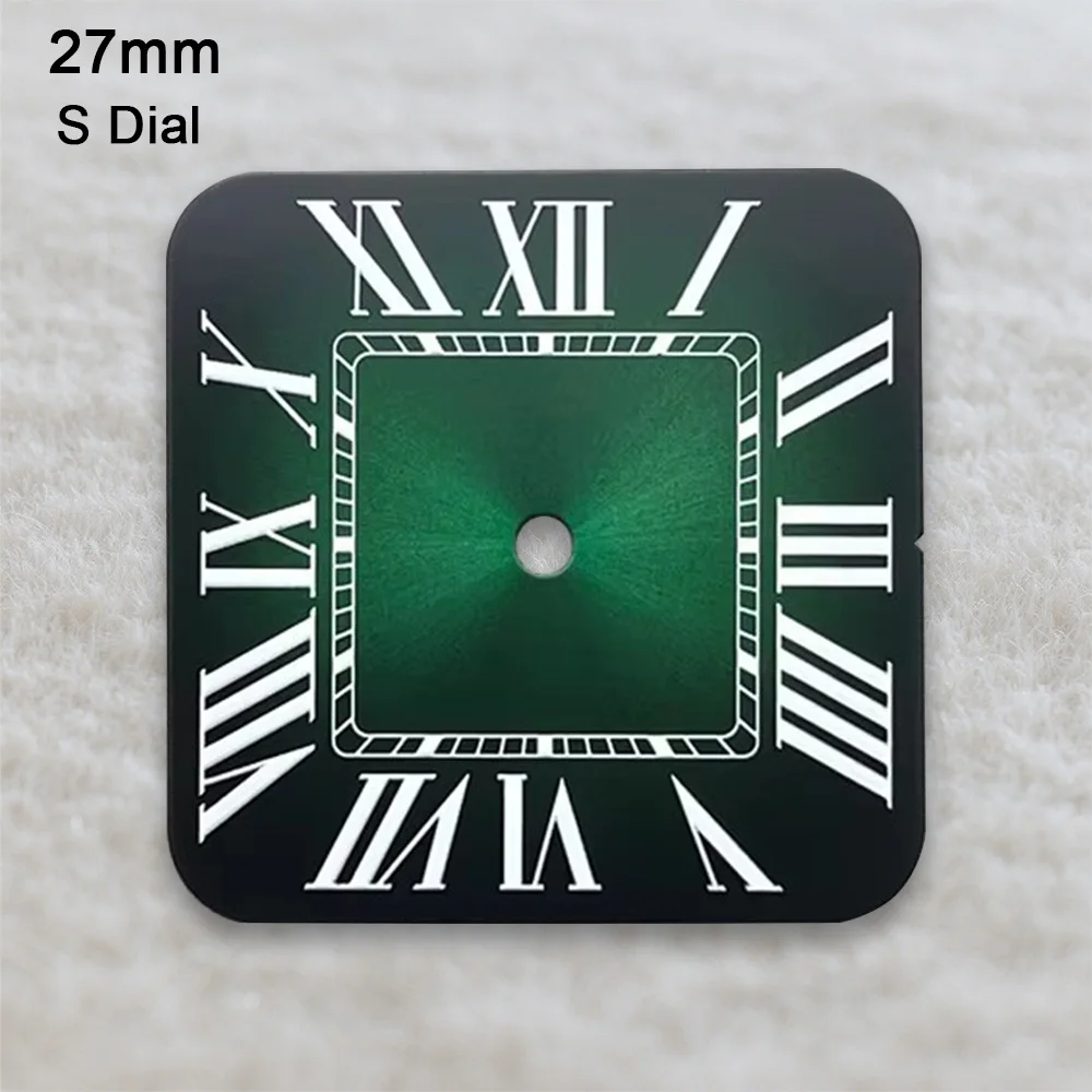 New 27mm S Logo Square Dial Fit NH35/NH36/4R/7S Japanese Movement Sunray/Matte High-Quality Dial Watch Modification Accessories view 2
