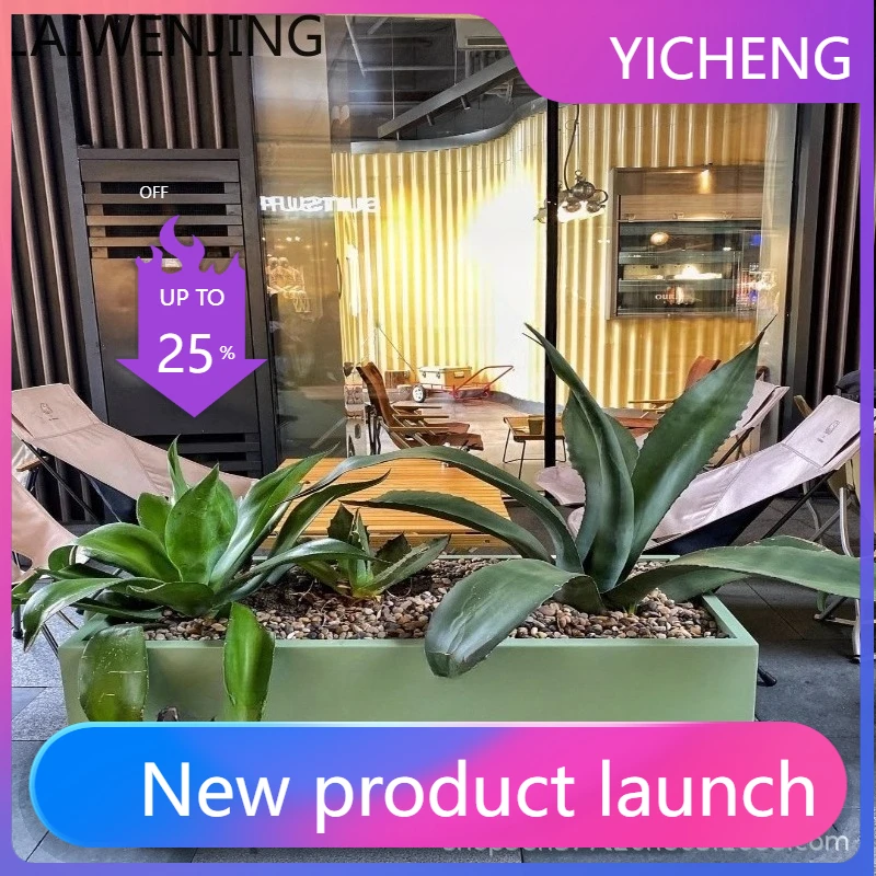 

LYY Outdoor Movable Flower Box Restaurant Green Plant Outdoor Planter with Wheels