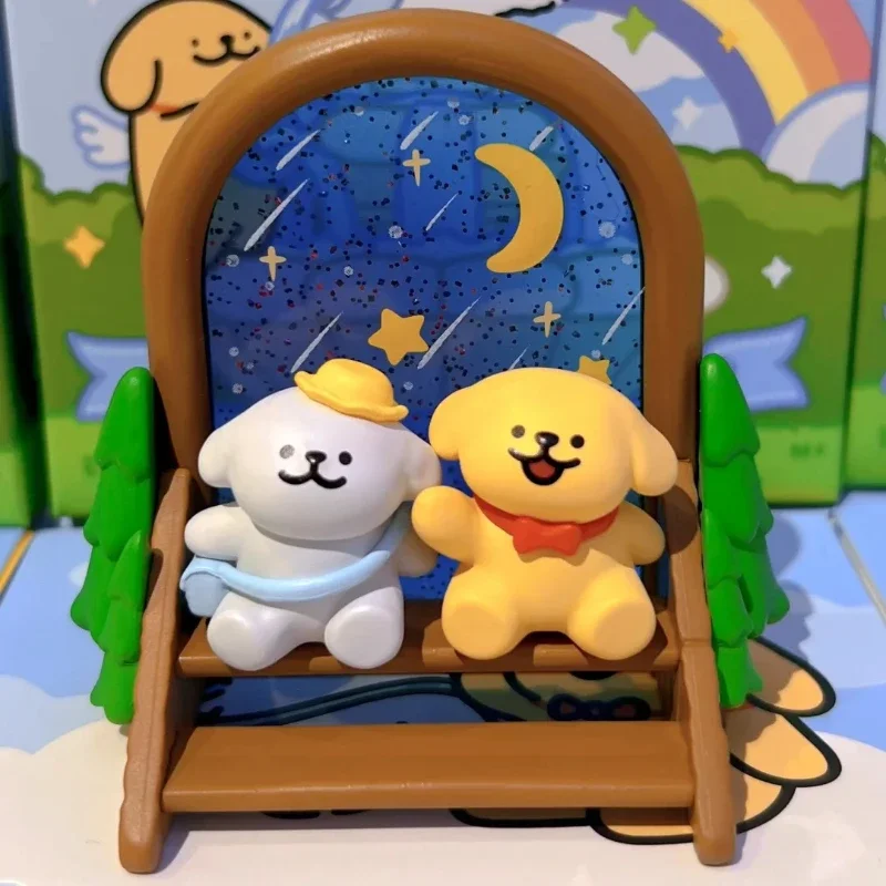 Serie de diario de viaje maltés, caja ciega, caja sorpresa, línea de perro, figuras de acción de Anime, muñeca bonita, mesa, modelo coleccionable, regalo ornamental