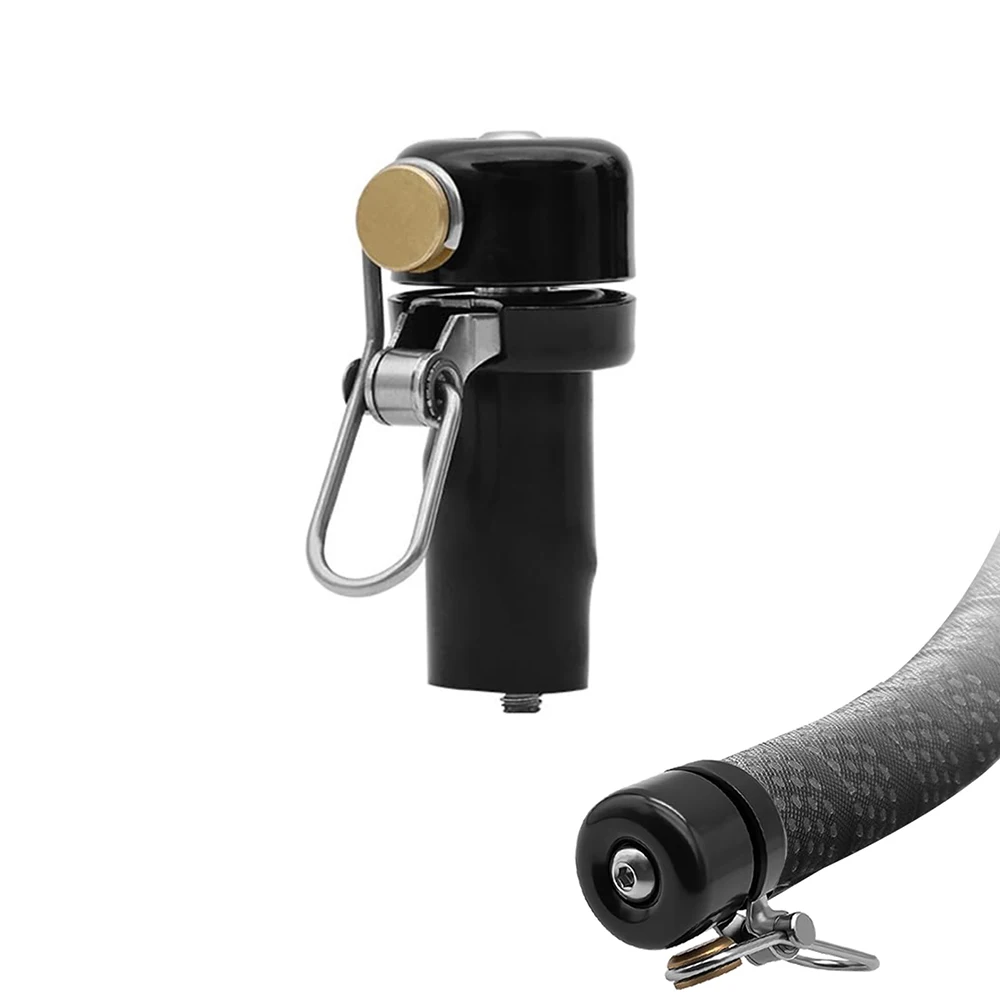 Campana de manillar para bicicleta, campana de bloqueo para manillares curvos de MTB y bicicleta de carretera, bocina de seguridad impermeable con alarma sonora, accesorios para bicicleta