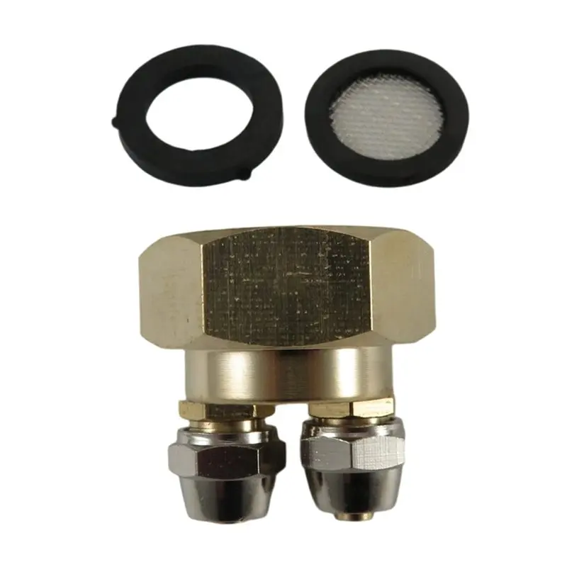 AB46-2 Set 3/4 GHT Female To 1/4 Double Barb Adapter Garden Hose Barb Connector For Drip Irrigation Tubing Hose Pipe