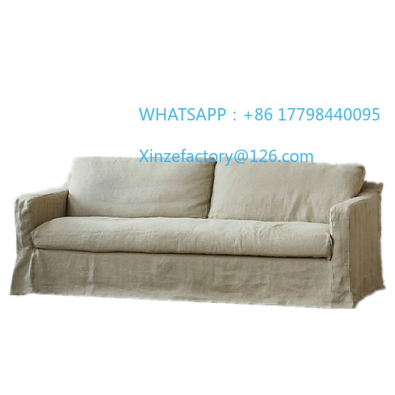 أريكة قماشية صغيرة بسيطة وحديثة من الشمال قابلة للتخصيص، أريكة وابي سابي الأمريكية الرجعية #1