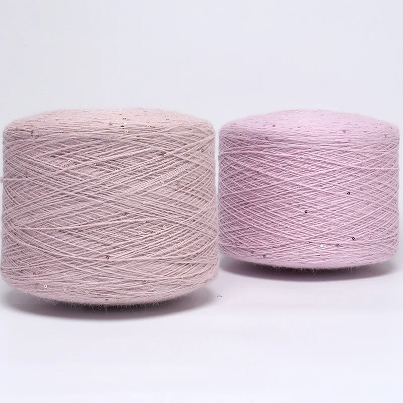 

500 г пряжа из меха кролика, блестящая норковая меховая норка, тканая пряжа «сделай сам», пряжа ручной работы