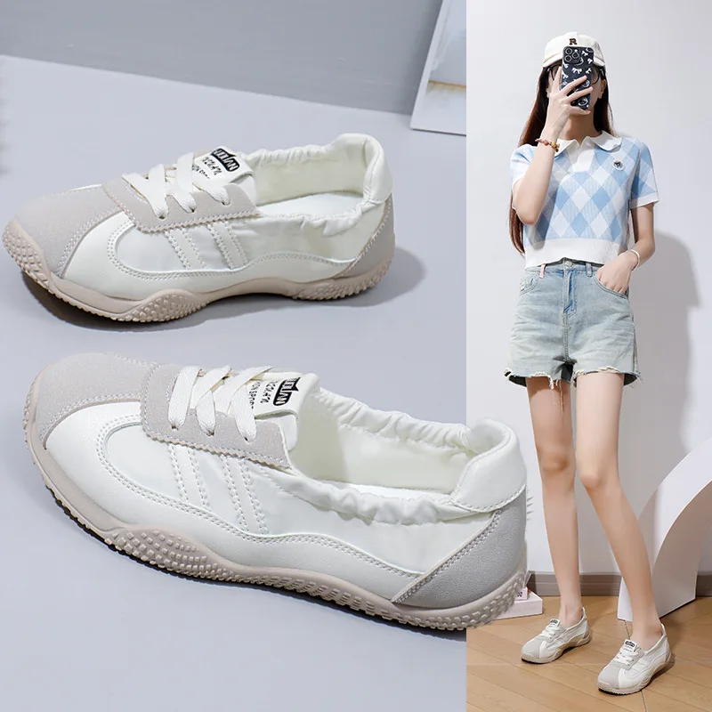

Летние белые туфли 2025 года, новые сетчатые туфли для спорта и отдыха на толстой подошве