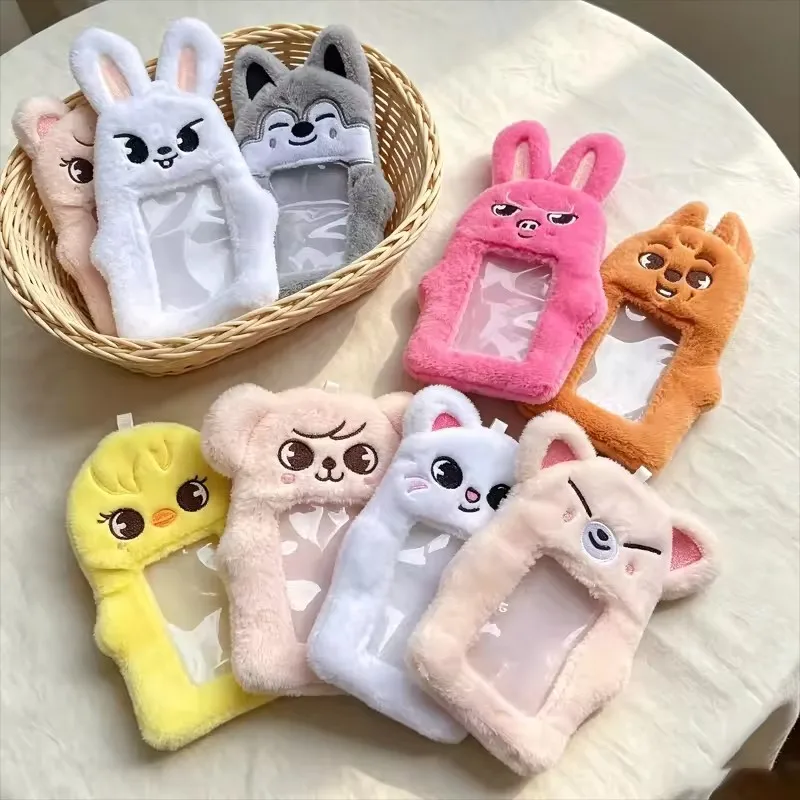 Card Holder Animal Plush Protective Cover Idol Peripheral Celebrity Photo Collection Photo Frame Display Clip