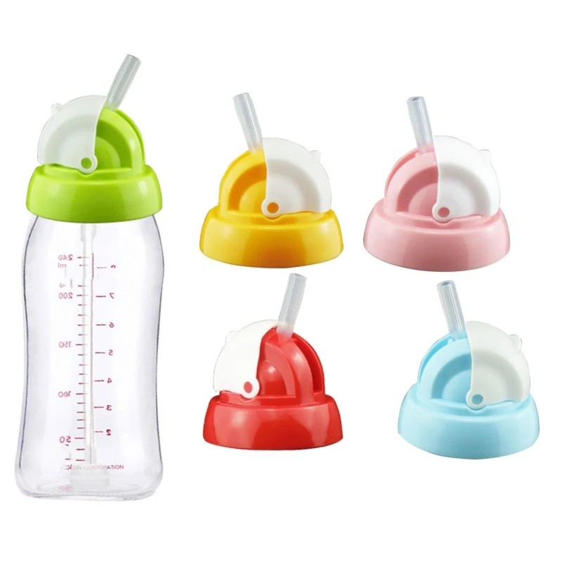 Random 1 pc Sippy Cup Conversion Kit with Weighted Straw for Pigeon Wide Neck Baby Bottle Spill-Proof Sippy Spout Dropshipping