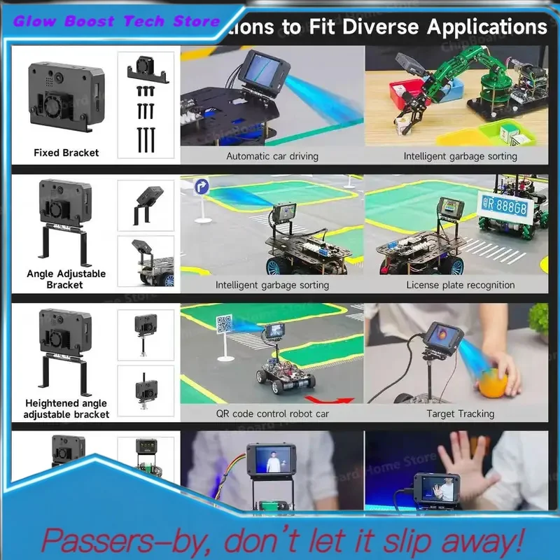 Glow Yahboom K230 AI Módulo 2MP Tela de 2,4 polegadas (opional) Kit de robótica programável com chip Kendryte K230