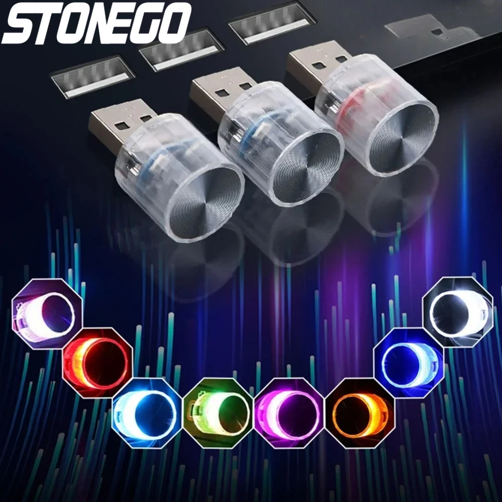 

USB мини-светодиодный атмосферный светильник 5В, декоративная лампа для автомобиля, рабочего стола, стены, домашнего декора