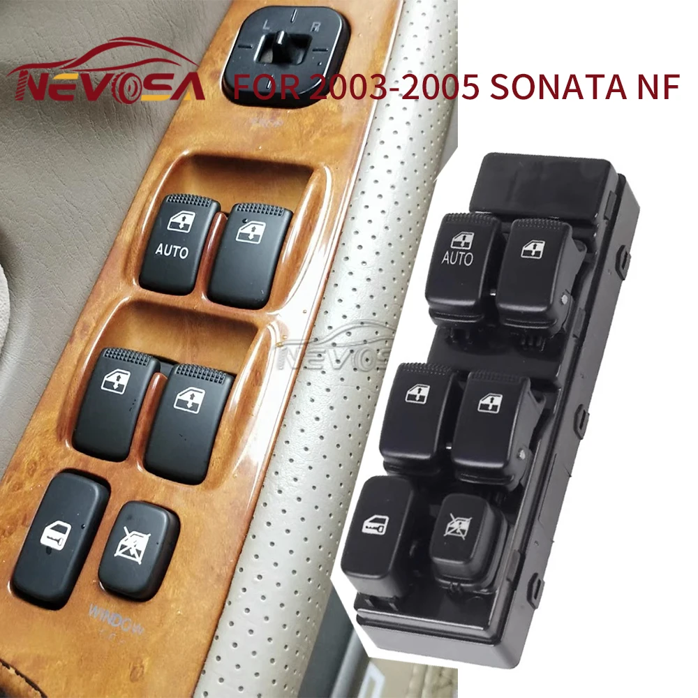 NEVOSA For Hyundai Sonata NF MK5 2003 2004 2005 Door Lock Power Window Control Switch Left Driver 93570-3D121 93580-3D000