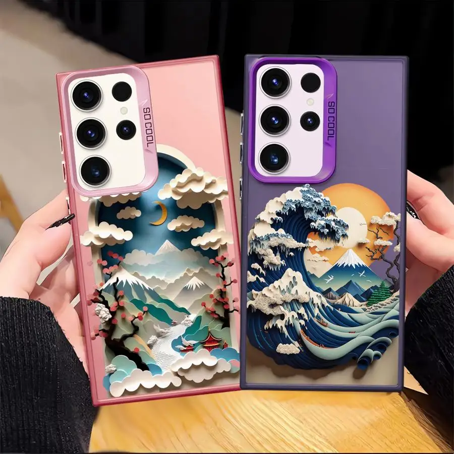 حافظة لهاتف سامسونج جالاكسي S25 نوت 20 الترا S22 S20 Plus S21 S23 S23 S24 FE تعليق السماء الصيفي #2