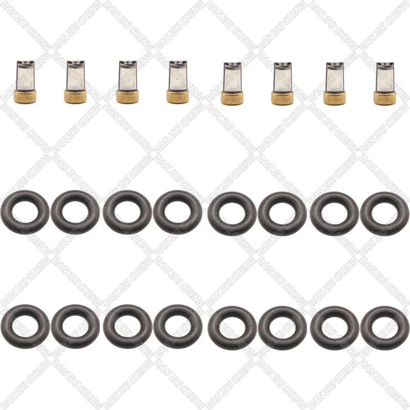 8 set Fuel Injector Service Repair Kit Filters Orings Seals Grommets for Chery QQ OEM IPM019 IPM-019 9648148580 964 814 858 0