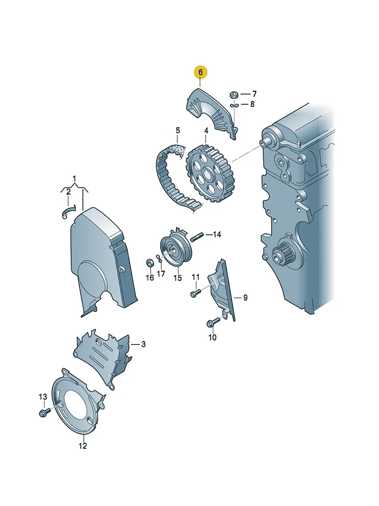 BOICY Engine Timing Belt Cover for Bora Golf MK4 Passat B5 Polo A3 A4 Cordoba RA 048109173A 048109173D 048109173F 048109173