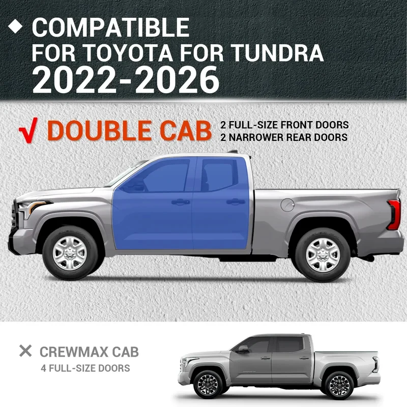

High Quality Running Boards Two Stair Drop Design Style Black for 2022 2023 2024 2025 2026 Tundra Crew Max Cab