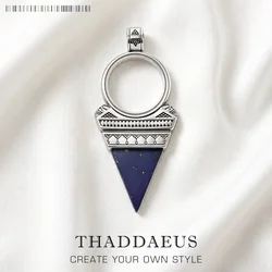 Pendant Lucky Blue Triangle Summer Brand New Rebels Jewelry Europe 925 Sterling Silver Mysticism Gift For Women Men