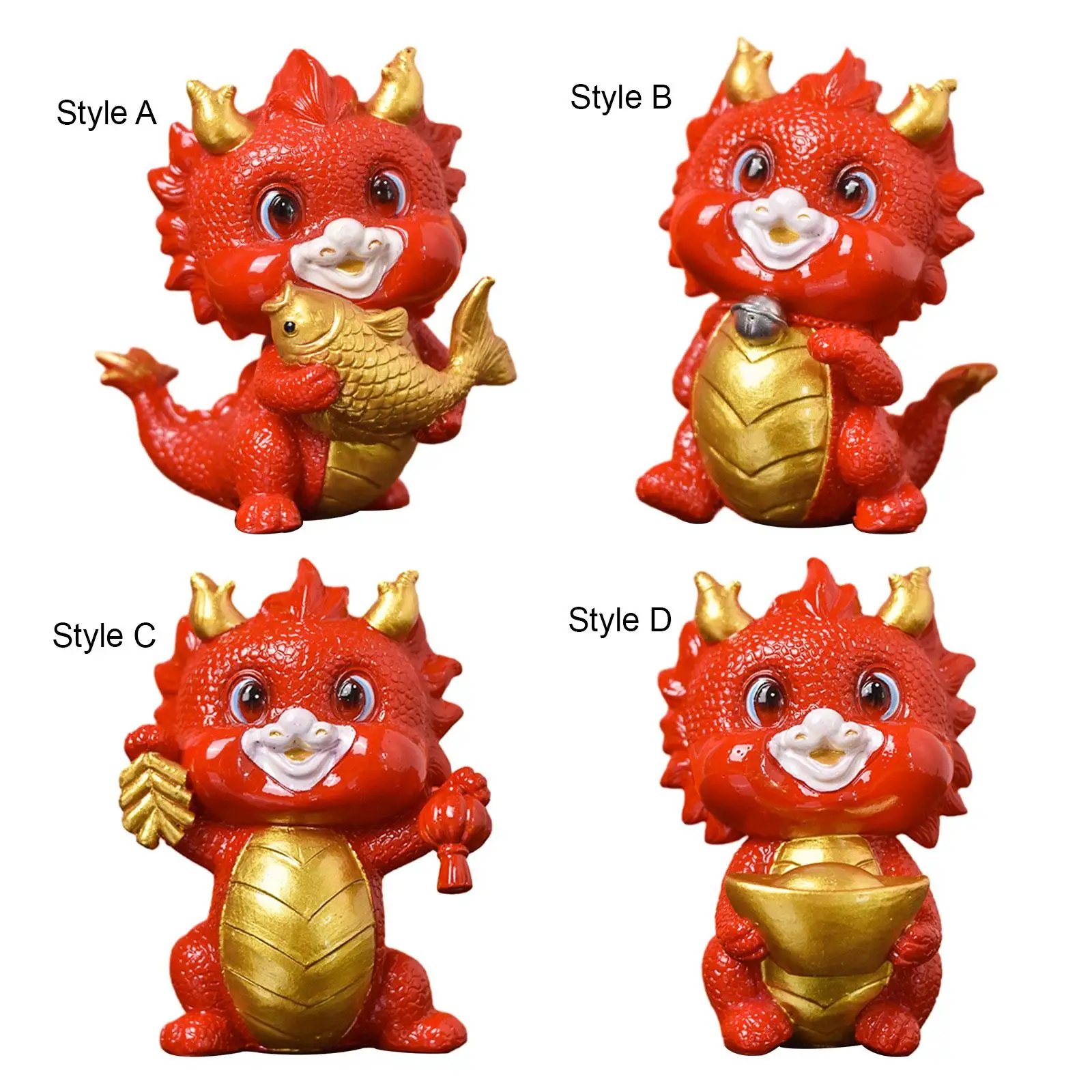 

Resin Chinese Dragon Statue Crafts Desktop Figurine Dragon Sculpture for Entryway Car Dashboard Bedroom Bookshelf Home Decor