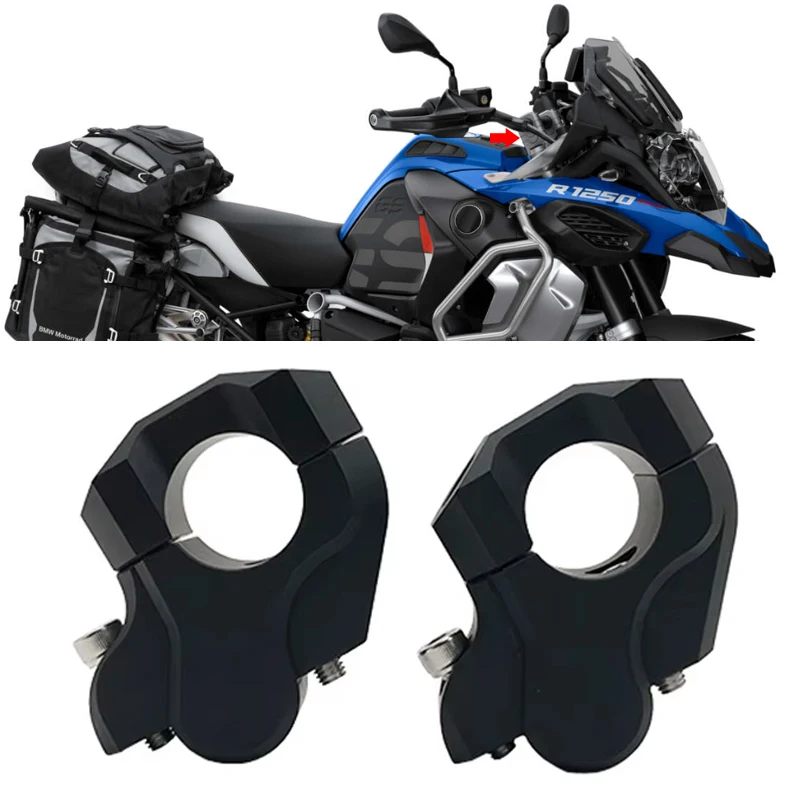 

For BMW R1200GS R1250GS R 1200 GS LC Adventure R1250GSA 2013-2023 Black&Silver CNC Handlebar Riser Handlebar Back Move Mount