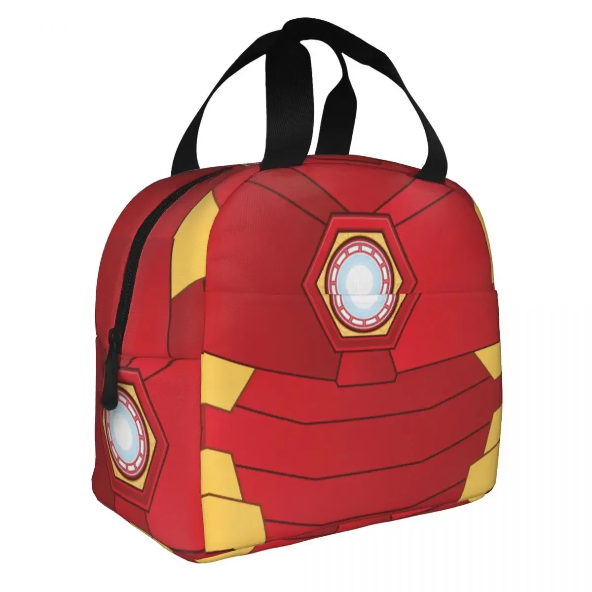 Iron Man Glowing ARC Reactor Sherpa Insulated Lunch Bag Thermal Bag Lunch Container Large Tote Lunch Box Food Bag Work Travel