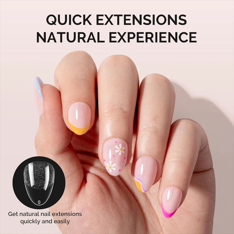 Ultra-Short Almond-Shaped X-Style Nail Tips - 120 Pieces, 12 Sizes, Transparent Acrylic, Semi-Matte Full Cover, DIY Nail Extension and Salon Use, Pre-Shaped Long-Lasting Nail Art