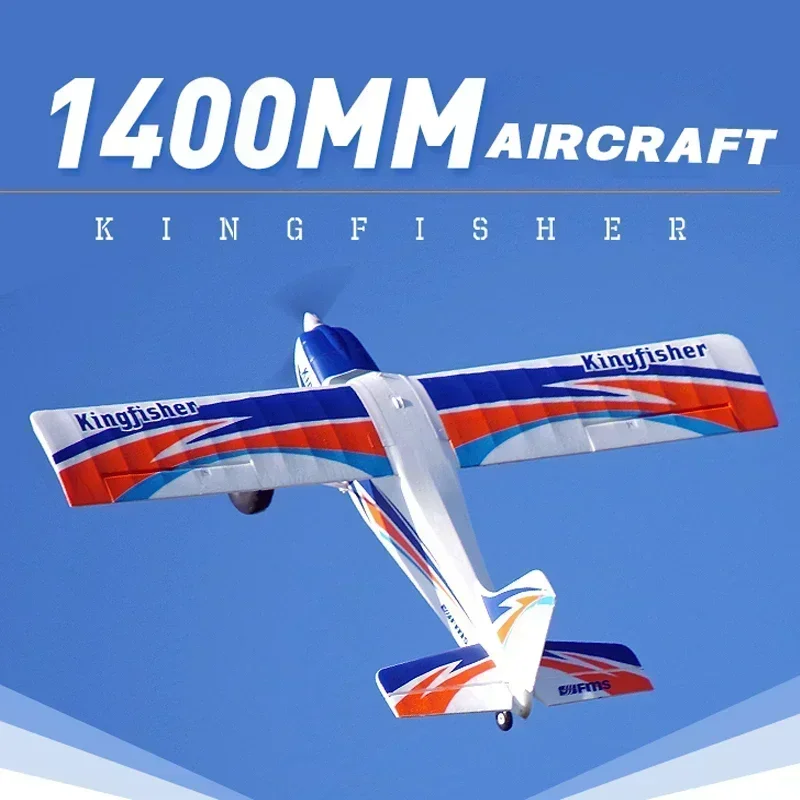 Fms 1400mm Kingfisher RC Aircraft Model Entry-Level Radio-Controlled Model Fixed Wing Aircraft Trainer Aircraft Multi-Function