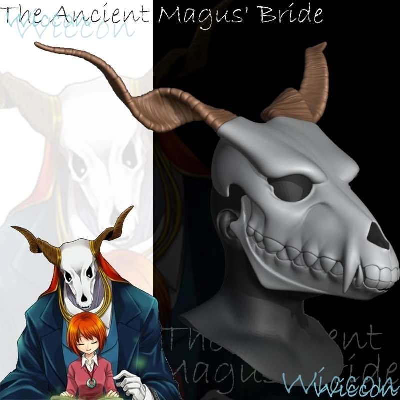 

Anime Elias Ainsworth The Ancient Magus Bride Cosplay skull helmet props cos art whirlwind