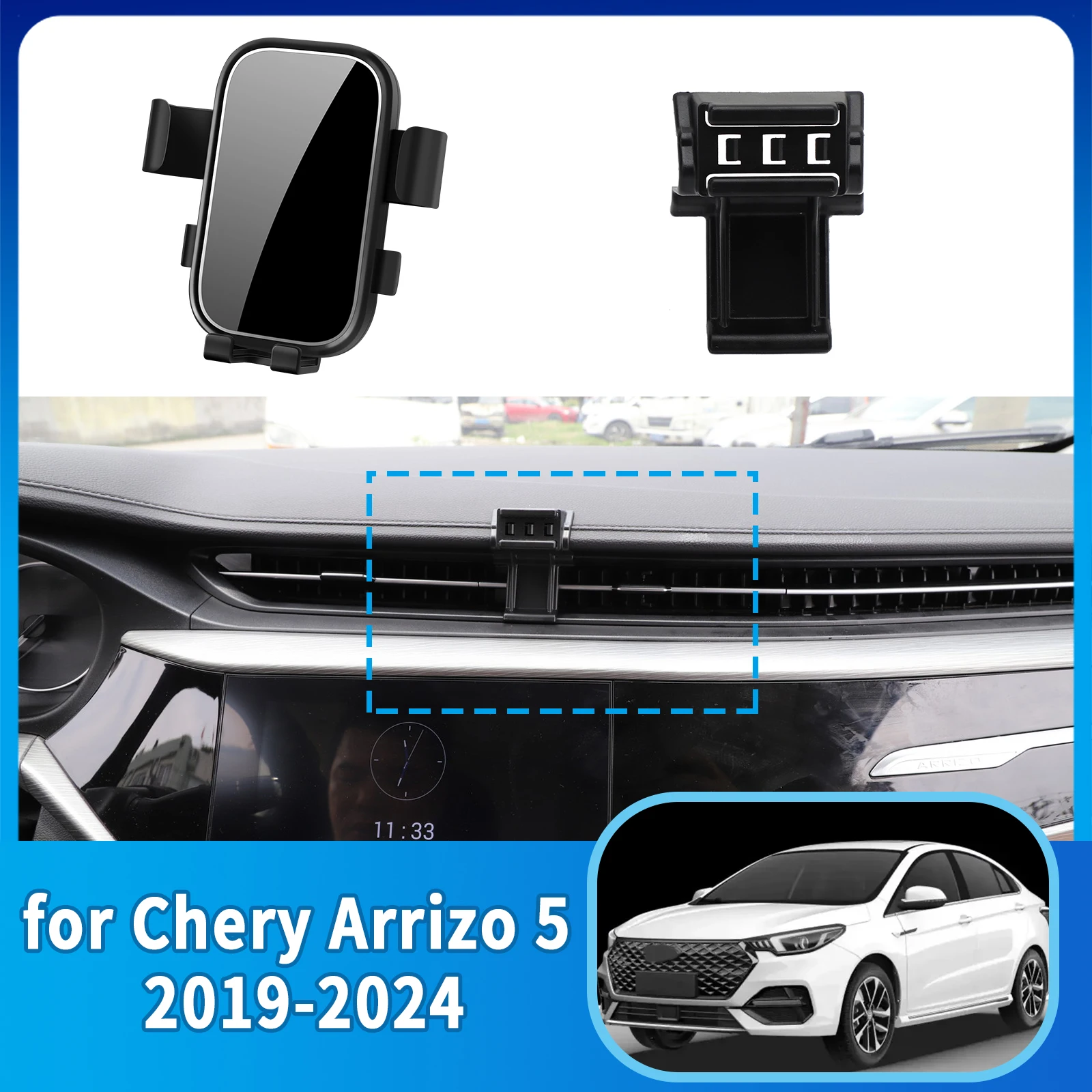 Accessories Car Mobile Phone Holder for Chery Arrizo 5 EX 5 PRO 5 PLUS GT 2019~2024 GPS Bracket Navigation Stand Auto