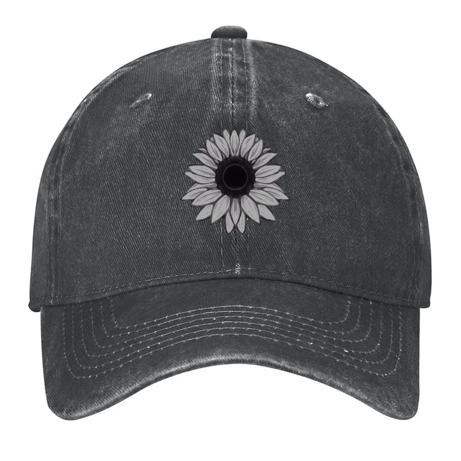 

Plants - Sunflower in ink Baseball Cap Golf Cap Trucker Hat sun caps Designer Hat Women's Men's