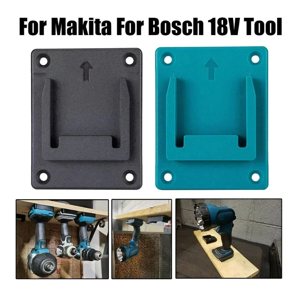5Pcs Tool Mount Storage Bracket For Makita For Bosch18V Li-ion Battery Tool Machine Drill Holder Slots Stand(no battery)
