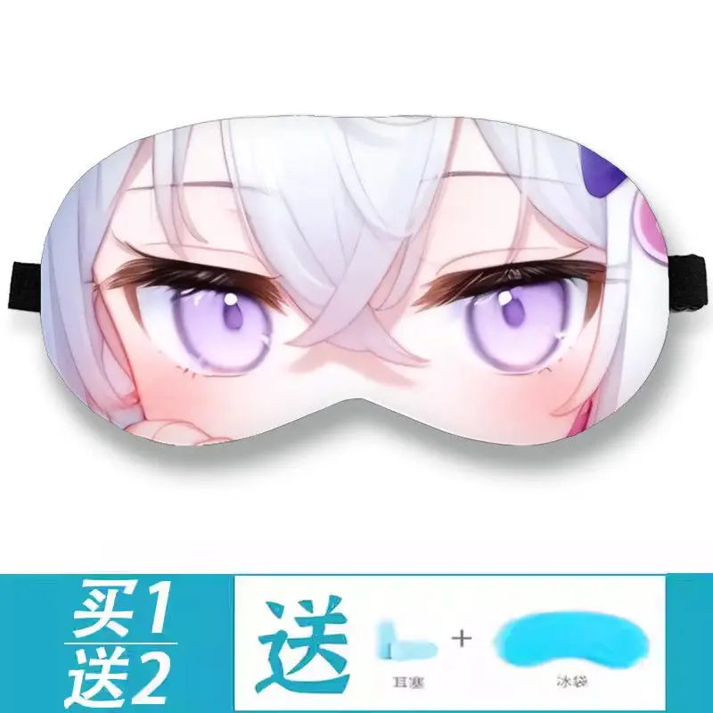 Blue Archive Anime Sunaōkami Shiroko Shirasu Azusa Takanashi Hoshino Funny Eyepatch Sleep Eyeshade Unisex Blindfold Cosplay Gift - Image 2