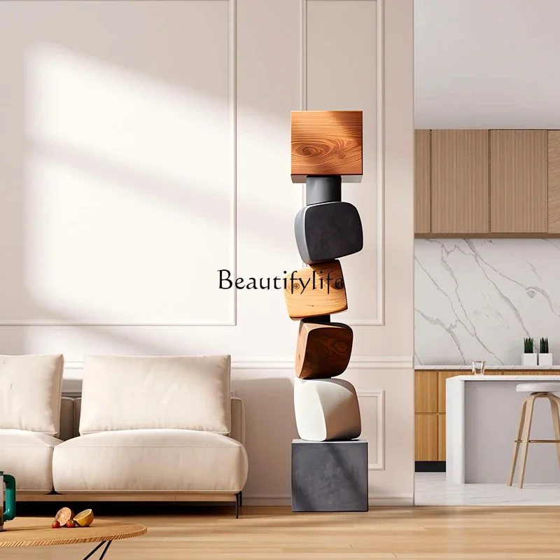 56*Entrance sculpture floor-to-ceiling ornaments, home accessories, living room, art installations next to the sofa