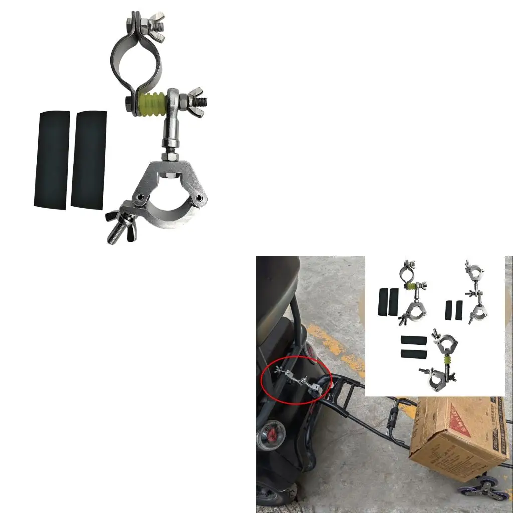 Trailer Coupler for Cart or Trailer Connection, Metal Clamp-Based Towing Link for Outdoor Gear and Camping Transport