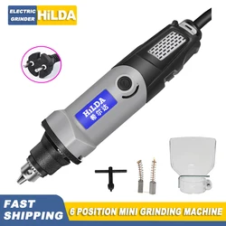 HILDA Electric Drill Rotary Tool Electric Tools Variable Speed 400W Mini Drill 6 Position Rotary Tools Mini Grinding Machine