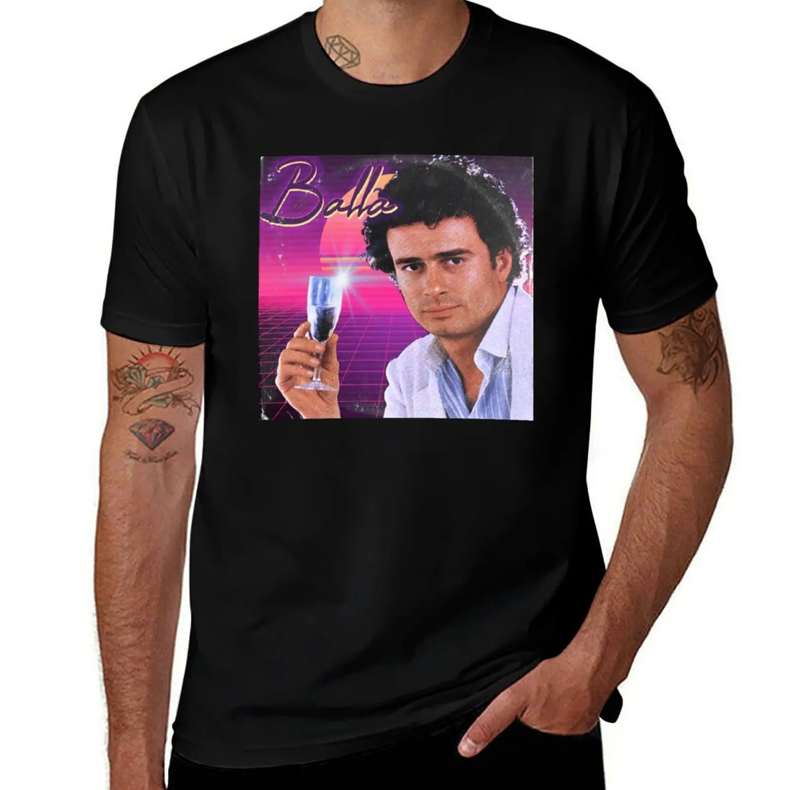 Pino D'Angiò BALLA v a p o r w a v e T-Shirt T-Shirt Mann lässig Herren Grafik T-Shirts
