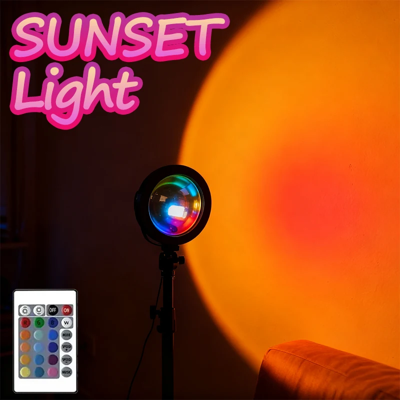 Светодиодная лампа на закате, ночники, USB-проектор, украшение для дня рождения, настроение, светильники для спальни, гостиной, настенная фотография