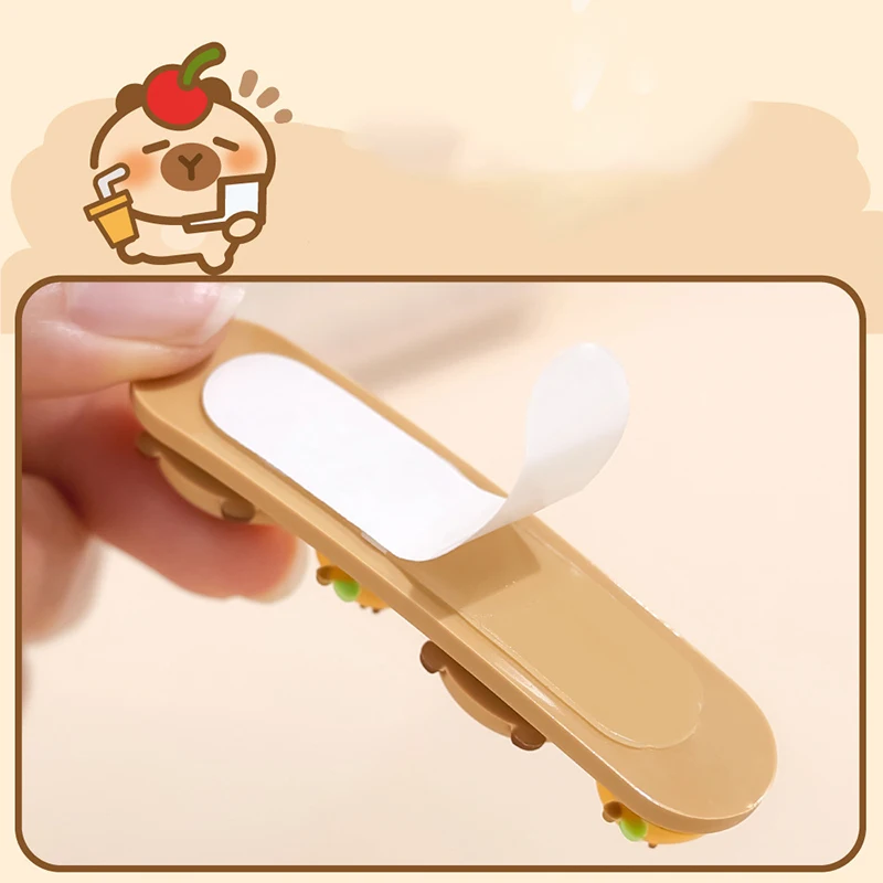 Portable Capybara Cable Organizer Punch-free Silicone Data Cable Fixed Cable Winder Cartoon Charging Cable Storage