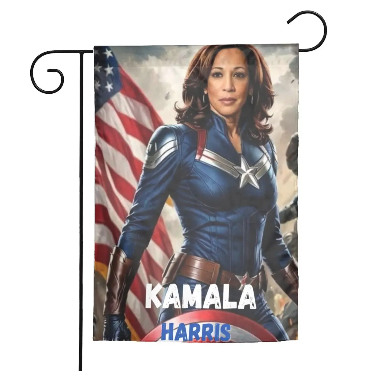 Personalizzato Kamala Harris per il presidente 2024 bandiera da giardino 12x18 pollici bandiera a doppia faccia Banner per la decorazione esterna