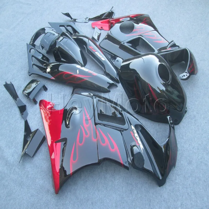 

CBR600F2 Motorcycle Fairing Full Set Custom Color Red Flames 1991 1992 1993 1994 CBR600 F2 91 92 93 94