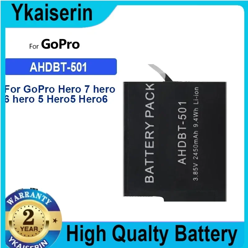 2450mAh Replacement Battery AHDBT-501 for GoPro Hero 7 6 5 Hero5 Portable Batteries Warranty + Track Code