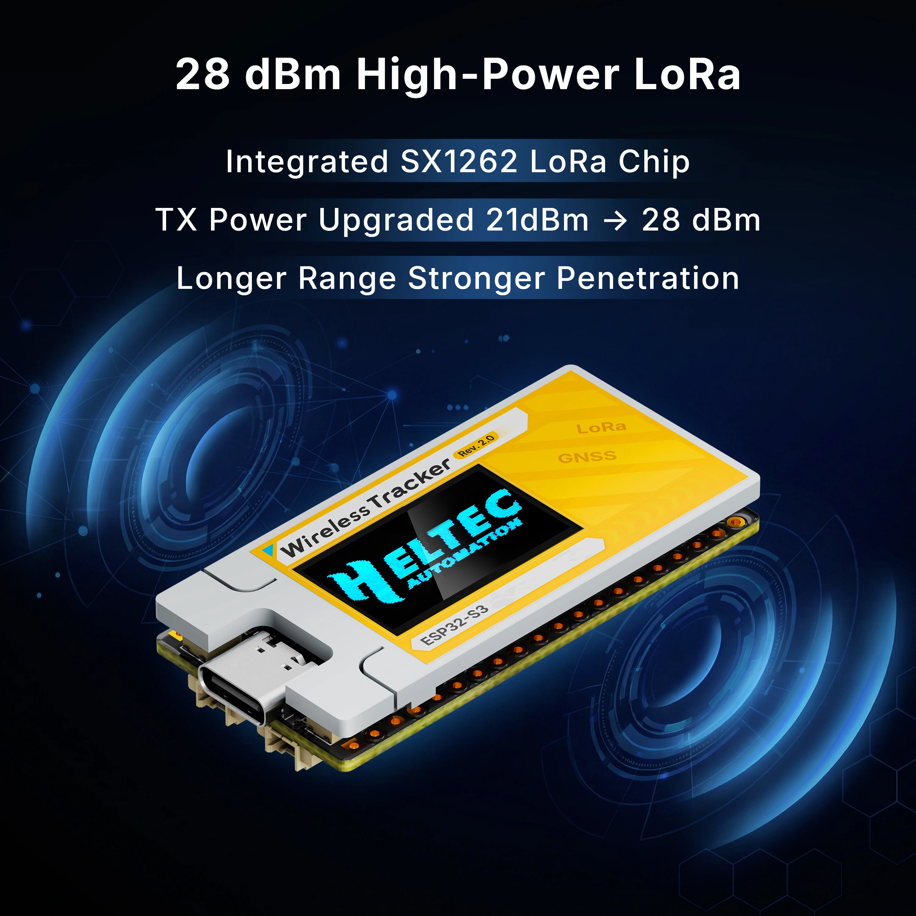 Heltec Wireless Tracker V2 Meshtastic 863Mhz ESP32 S3FN8 Lora Node MeshCore Compatible With Lora/LoraWAN Arduino