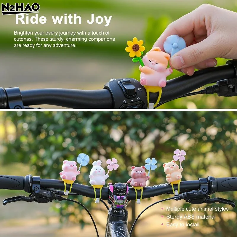 Bike Handlebar Decorations Novelty PVC Bike Decoration With Stretchable Strap Motorcycle Accessories For Electromobile Road Bike