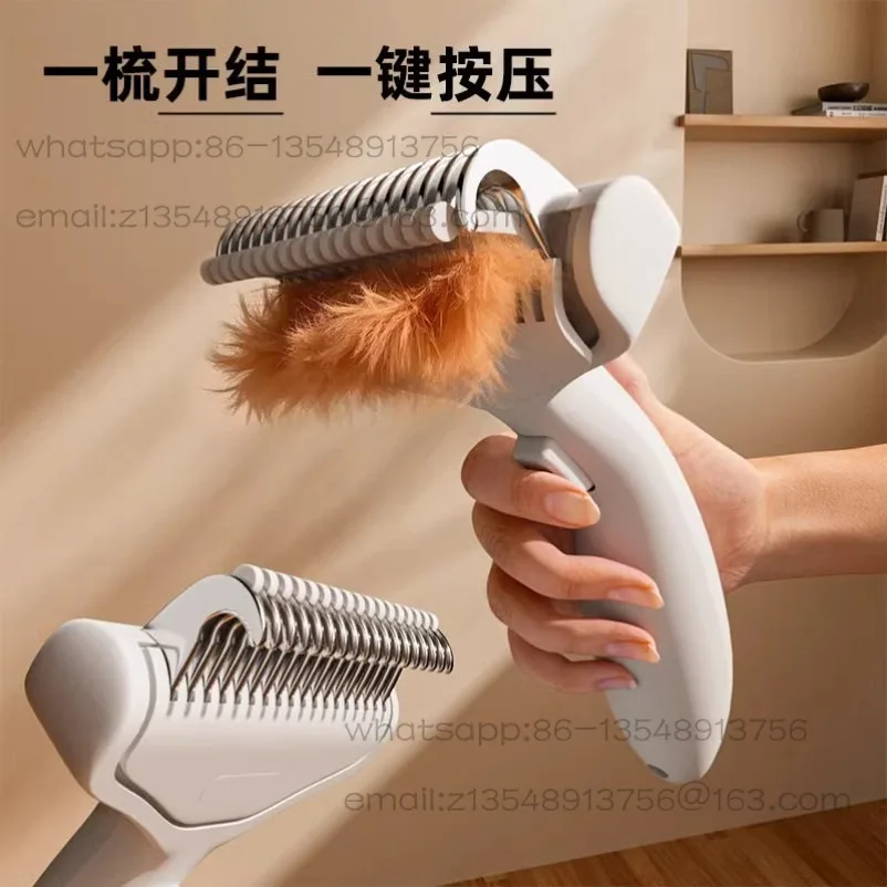 

Pet knot comb cat special hair removal comb dog thin bristle artifact stainless steel cat hair cleaning brush