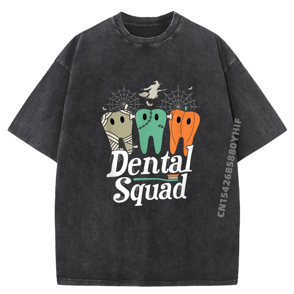 

Trick Or Treat Dentist Latest Woman T-Shirt Simple Printed Tops Luxury Designer Mens Tops & Tees Funny Washed Tee Shirt